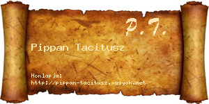 Pippan Tacitusz névjegykártya